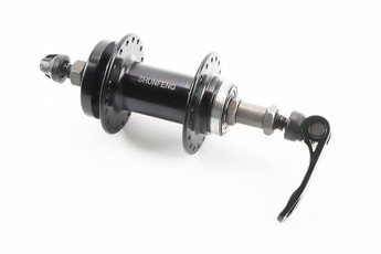 Втулка задня MTB алюмінієва 14Gx36H під тріскачку (велосипедну) Disk-brake, кріплення ексцентрик, чорний SF A210R, арт. 201919