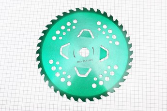 Ніж 40Тх255мм, побідитові зуби &laquo;пелюстка&laquo;, &laquo;GREEN&raquo;, арт. 202958