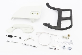 Ручка гальма Stihl MS-170/180 + кришка + пружини + шпильки + натягувач + зуби, комплект, арт. 203689