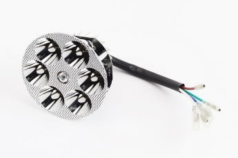 Внутрішня частина фари круглої 6 LED з підсвічуванням, 80мм, TUNING, арт. 206257