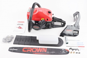 Бензопила CROWN GT5800 58cc (3,5кВт, шина 18&raquo;, ланцюг 325-1,5-72 ланки зуб круглий) плавний пуск, арт. 206525