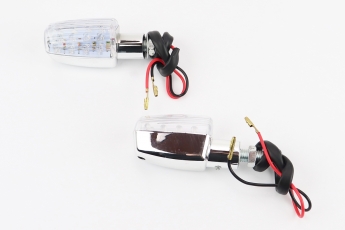 Поворот діодний LED прямокутник хром, 2шт, арт. 206865