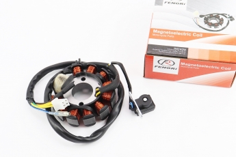 Статор магнето 11 котушок, роз'єм мама 4 + 2, висота 32мм, 152QMI 157QMJ GY6 125-150cc, арт. 207814