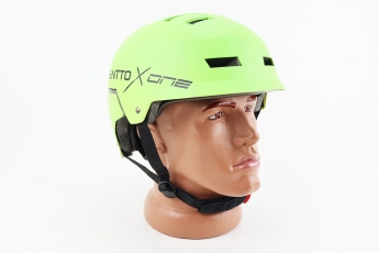 Шолом велосипедний підлітковий BMX M (55-58см), 16 вент. отворів, зелений матовий, арт. 210313