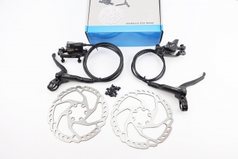 Гальмо Disk-brake гідравлічне переднє + заднє DULA 601 + RT525 FR 160мм, арт. 210547