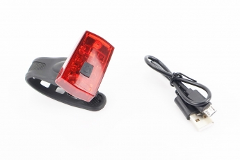 Ліхтар задній 1 діод, Li-ion 3.7V 300mAh зарядка від USB, вологозахисний, стоп сігналом JY-6115T, арт. 210981
