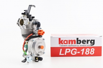 Газовий карбюратор LPG (пропан-бутан) для генераторів 4-6кВт (механізм важільний) 173F/177F/182F/188F/190F, арт. 211185