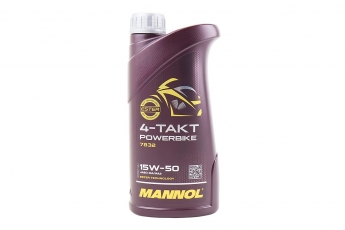 Олива 4T 15W-50 - синтетична мотоциклетна &laquo;Powerbike&raquo;, 1L, арт. 211745