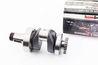 Колінвал R185N/R190N (Dболта=M12x1,5, Dшейки=52мм, H=107мм) + підшипники + шестерня, запресований, арт. 211979