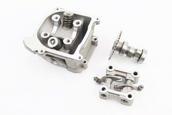 Головка циліндра GY6 139QMB 50-100cc 47мм 80cc з клапанами, ліжком і розподільним валом у зборі, арт. 309032