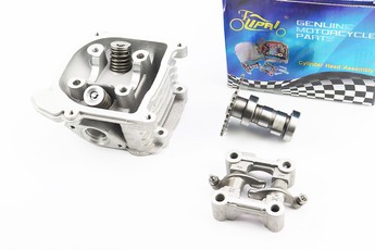 Головка циліндра GY6 139QMB 50-100cc 50мм 100cc з клапанами, ліжком і розподільним валом у зборі, арт. 309344