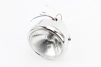 Фара передня Alpha кругла, хром D=150мм, арт. 318289