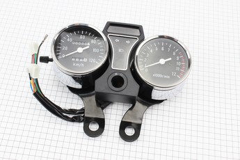 Спідометр подвійний Alpha 72cc/110cc 120км/год + електронний тахометр вузьке кріплення, арт. 318759