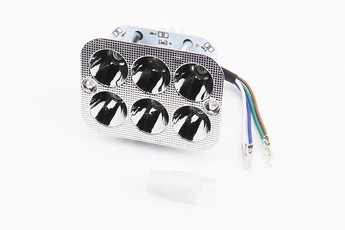 Внутрішня частина фари квадратної 6 LED, 90x65мм, TUNING, арт. 318896