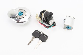 Замки, комплект Alpha 72cc/110cc (запалювання + кермо + кришка бака кругла), арт. 319238