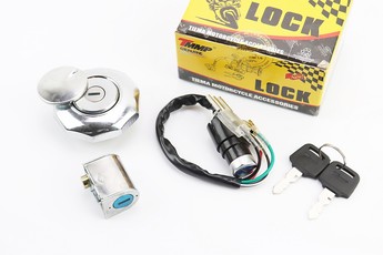 Замки комплект Alpha 72cc/110cc (запалювання + кермо + кришка бака кругла), арт. 319266