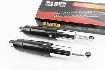 Амортизатор задній JH/CB/CG 335мм, D=60мм, (втулка 12мм/10мм), закритий, регульований, чорний, комплект 2шт, арт. 320314