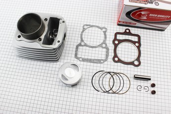 Поршнева CG150 163FML 150cc 62мм, ЦПГ (циліндро-поршнева група, палець 13мм, висота циліндра 69/97мм), арт. 326404