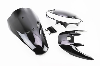 Honda Dio AF-35 пластик, комплект фарбовані 6 деталей, чорний (можливі незначні дефекти фарбування), арт. 329137