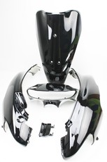 Honda Dio AF-34 пластик, комплект фарбований 5 деталей (голова під дискове гальмо), чорний, арт. 329217