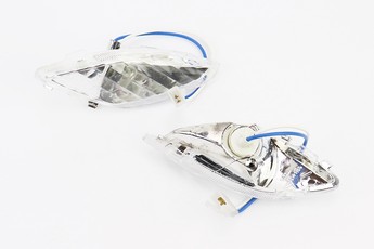 Yamaha Jog SA-16 повороти передні у зборі, комплект 2шт, прозорі, арт. 329321