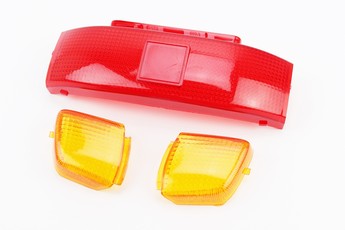 Honda LEAD AF-20 скло- стопа, червоне + поворотів, жовті, комплект 3шт, арт. 329367