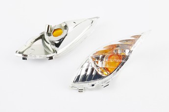 Yamaha Jog SA-36J/39J повороти передні у зборі, комплект 2шт, прозорі, арт. 329785