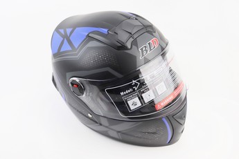 Шолом інтеграл, закритий + окуляри BLD-М6x S (55-56см), чорно-синій, арт. 330937