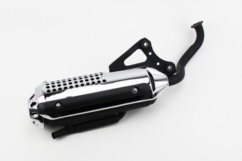 Глушник Honda Dio ZX AF-34/35, LEAD AF-48, &laquo;хром&laquo;, арт. 347402