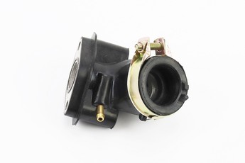Патрубок карбюратора, стандарт, під дваштуцери, 139QMB GY6 50-100cc, арт. 349134