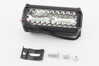 Фара додаткова світлодіодна, вологозахисна, 20 + 20 LED, прямокутна 79x165мм, SUPER LIGHT, з кріпленням, арт. 351228