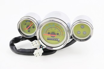 Спідометр універсальний на 80км/год, хром (HARLEY), арт. 351400