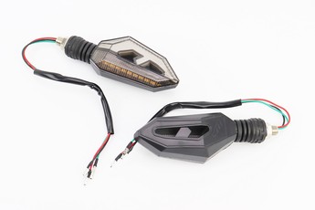 Поворот діодний на гнучкій ніжці + стоп сигнал/габарит LED стріла тип 1секвентальний, 2шт, арт. 354208