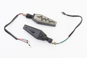 Поворот діодний на гнучкій ніжці + габарит білий LED човники секвентальний, 2шт, арт. 354212