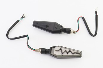 Поворот діодний на гнучкій ніжці + стоп сигнал/габарит LED човники секвентальний, 2шт, арт. 354213