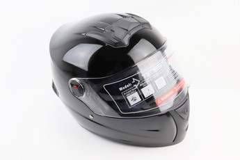 Шолом інтеграл, закритий + окуляри BLD-М6x S (55-56см), чорний глянець, арт. 360039