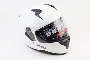 Шолом інтеграл, закритий (сертифікація DOT) + відкидні окуляри BLD-M6x М (57-58см), білий глянець, арт. 360280