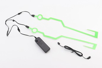 Підсвічування LED на мото шолом, 3 режими, зелене (без батарейок), арт. 360330