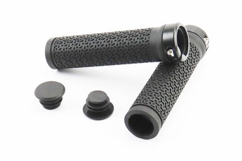 Ручки керма 130мм, з затискачем Lock-On, чорні TPE-083, арт. 403446