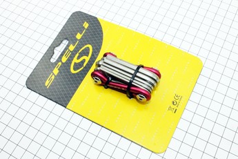 Ключ-набір 8 предметів (шестигранники 2,2,5,3,4,5,6мм, викрутки пряма та фігурна), SBT-51S, арт. 403707