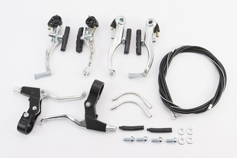 Гальмо V-brake 115мм, (2 колеса) з ручками, тросами, алюмінієве, арт. 403944