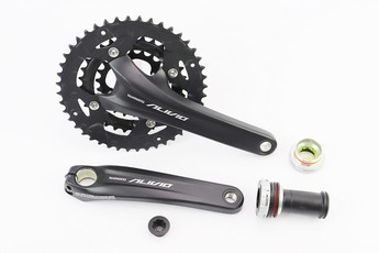 Шатуни &laquo;Hollowtech II&raquo; 175мм, 44,32,22T MTB + каретка SM-BB52, інтегрована вісь 24мм, алюмінієві, чорні ALIVIO FC-M4060, арт. 404239