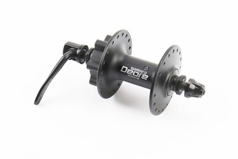 Втулка передня MTB алюмінієва 14Gx36H, Disk-brake, кріплення ексцентрик, чорний DEORE НВ-M5x5A, арт. 404315