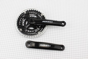 Шатуни &laquo;квадрат&laquo; 170мм, 42,34,24T MTB, чорні GS-P321, арт. 406615