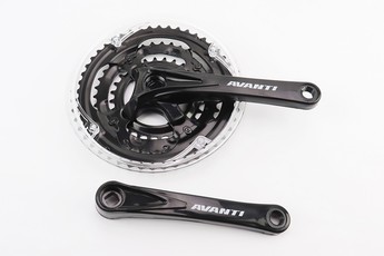 Шатуни &laquo;квадрат&laquo; 170мм, 48,38,28T MTB, чорні GS-P323, арт. 406617