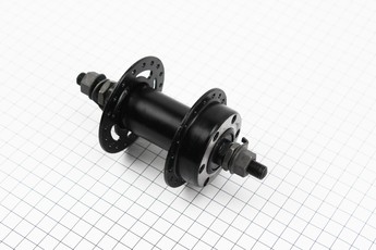 Втулка передня MTB 14Gx36H, Disk-brake, кріплення гайка, чорний SF A25F, арт. 406916