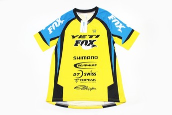 Футболка (Джерсі) чоловіча L=(Polyester 80%/Spandex 20%), короткі рукави, вільний крій, жовто-синьо-ЧОРНА, НЕ оригінал, арт. 408150