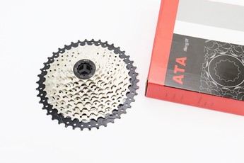 Касета 11 зірок 11,13,15,17,19,21,24,28,32,36,42Т (трансмісія 2х11), сріблясто-чорний KDF CS1142, арт. 411156