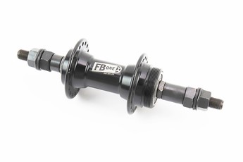 Втулка задня MTB алюмінієва 14Gx36H під тріскачку (велосипедну) V-brake, 2 пром-підшипники 6200 2RS, кріплення гайка, чорний FB-A201B, арт. 412085