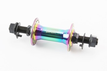 Втулка передня BMX алюмінієва 14Gx36H, 2 пром-підшипники 6902 2RS, вісь 14мм, кріплення гайка, хамелеон FB-B17F, арт. 412089
